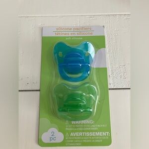 FREE W/ ANY PURCHASE Set Silicone Pacifiers in Blue and Green
